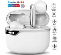Écouteurs intra-auriculaires Bluetooth sans fil compatibles avec les Apple EarPods, compatibles avec iPhone et Android