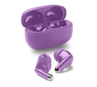 Écouteurs Intra-Auriculaires Bluetooth sans Fil Music Sound Drift avec boîtier Compact et coloré, appairage Automatique, Commandes tactiles, Jusqu’à 22 Heures d’autonomie, Lilas