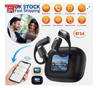 Écouteurs intra-auriculaires confortables avec traduction IA, multilingues, sans fil, avec écran tactile intelligent et Bluetooth 5.4, appairage