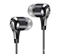 Écouteurs intra-auriculaires confortables pour la course à pied et la gym | Pilote sonore haute fidélité, design d'isolation sonore, câble anti-nœuds, compatible avec Huawei Honor