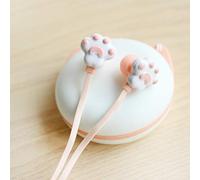 Écouteurs Intra-Auriculaires Creative Kitten Claw filaires de Dessin animé Mignons avec boîte Rangement Portable universels Jack 3 5 mm pour étudiants Musique et Utilisation Quotidienne
