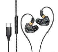Écouteurs intra-auriculaires de type C avec micro pour une imagerie sonore précise et une entrée vocale réactive dans les jeux et la communication (C)