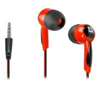 Écouteurs Intra-Auriculaires - Defender - Basic 604 - Noir + Rouge - Filaire - Anti-bruit