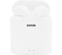 Denver Écouteurs intra-auriculaires TWE-36 Bluetooth stéréo boîtier de charge blanc