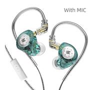 écouteurs intra-auriculaires dynamiques,casque d'écoute filaire,hi-fi,basse,stéréo,jeu,musique,suppression du bruit - Type Cyan MIC