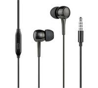 Écouteurs Intra-auriculaires Filaires 1,2m Jack 3.5mm avec Microphone WOW Noir Noir G