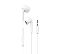 Écouteurs intra-auriculaires filaires avec connecteur mini-jack 3,5 mm, blancs