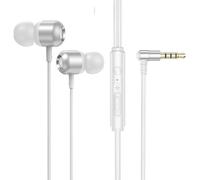 Écouteurs intra-auriculaires filaires avec microphone, isolation phonique filaire pour écouteurs jack 3,5 mm pour iPhone, Samsung, ordinateur, ordinateur portable, enfants, étudiants (blanc)