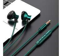Écouteurs intra-auriculaires filaires avec Microphone, oreillettes en métal avec contrôle de Volume, casque d'écoute de jeu, de Sport et de musique