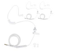 Écouteurs intra-auriculaires filaires avec microphone stéréo, oreillettes à tube d'air, anti-radiations, isolation phonique, avec prise jack 3,5