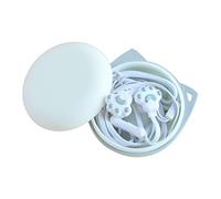 Écouteurs intra-auriculaires filaires avec prise jack 3,5 mm et boîte de rangement pour smartphones iOS et Android, ordinateurs portables, jeux, etc. Blanc