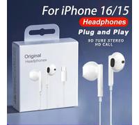 Écouteurs intra-auriculaires filaires d'origine pour iPhone 15 16 14 13 12 11 Pro Max 7/8Plus X XR XS, oreillettes Lightning USB C 3.5mm for iphone15-16