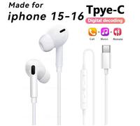 Écouteurs intra-auriculaires filaires d'origine pour iPhone 16 15 14 13 12 11 Pro Max 7 8Plus X XR XS,Lightning USB C 3.5mm WHITE