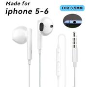 Écouteurs intra-auriculaires filaires d'origine pour iPhone 16 15 14 13 12 11 Pro Max 7 8Plus X XR XS,Lightning USB C 3.5mm Rouge