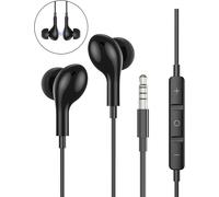 Écouteurs Intra-Auriculaires filaires Haute fidélité HiFi avec Microphone, à réduction de Bruit, avec Prise Jack de 3,5 mm, adaptés aux appareils tels qu'Apple, Samsung, Huawei et Ordinateurs.