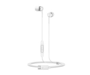 Écouteurs intra-auriculaires filaires Sennheiser CX 80U Blanc avec micro intégré et télécommande sur câble