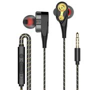 Écouteurs intra auriculaires filaires stéréo 3D, oreillettes de sport, de jeu, à double entraînement, casque d'écoute, nouvelle collection