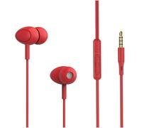 Écouteurs intra-auriculaires filaires Tellur Basic Gamma avec microphone, rouge