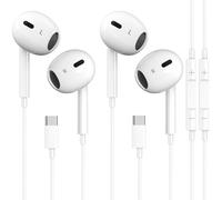 Écouteurs intra-auriculaires filaires USB-C avec puce DAC pour Google Pixel 7, micro intégré, réduction de bruit et contrôle du volume,