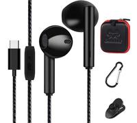 Écouteurs Intra-Auriculaires Filaires,USB Type C Ecouteurs Haute Qualité Audio avec Micro,pour Samsung A54/A53/S23/S22/S21/S20/S20FE,Huawei P40/P30,Xiaomi 13,Google Pixel,OnePlus 9T,pour iPad Pro