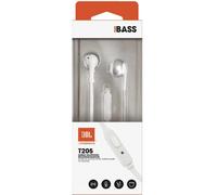 Ecouteurs filaires JBL T205 - Pure Bass - Argent