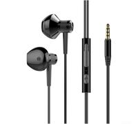 Écouteurs intra-auriculaires jack 3,5 mm avec micro isolant du bruit (B)