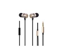 Ecouteurs Intra-Auriculaires Kit Mains Libres Stéréo Jack 3.5Mm Universel Doré