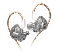 Écouteurs intra-auriculaires KZ EDX HIFI incurvés gris (sensibilité 112 dB)