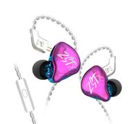 Écouteurs intra-auriculaires KZ-ZST X HIFI incurvés avec microphone couleur (intra-auriculaires - sensibilité de 107 dB)