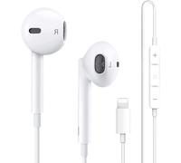 Écouteurs intra-auriculaires pour iPhone - Son stéréo Hi-Fi avec microphone et contrôle du volume - Compatible avec iPhone 12/14 Pro/14 Pro Max/13/12 Mini/SE/11/X/XS Max/XR/8/7 Plus