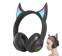Écouteurs intra-auriculaires pour joueurs, écouteurs pour jeux sur l'oreille - Écouteurs intra-auriculaires de qualité sonore Devil Cat Ear, écouteurs supra-auraux légers, écouteurs pour étudiants