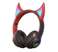 Écouteurs intra-auriculaires pour joueurs, écouteurs pour jeux sur l'oreille - Écouteurs intra-auriculaires de qualité sonore Devil Cat Ear, écouteurs supra-auraux légers, écouteurs pour étudiants