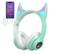 Écouteurs intra-auriculaires pour joueurs, écouteurs pour jeux sur l'oreille - Écouteurs intra-auriculaires de qualité sonore Devil Cat Ear, écouteurs supra-auraux légers, écouteurs pour étudiants