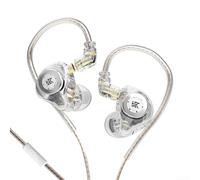 Écouteurs intra-auriculaires pour KZ EDX Pro avec double circuit magnétique, parfaits pour les amateurs de musique (transparent 2)