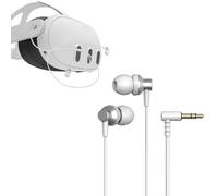 Écouteurs intra-auriculaires pour Meta Quest 3, pour Quest 3 VR, écouteurs intra-auriculaires ergonomiques avec isolation du bruit, jack plaqué or de 3,5 mm