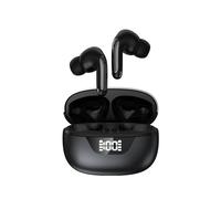 Écouteurs intra-auriculaires sans fil Bluetooth avec affichage LED et indicateur d'eau Noir