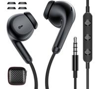 Écouteurs intra-auriculaires stéréo avec câble pour XiaoMi Redmi Note 14 13 12S 11 - Prise jack 3,5 mm - Avec microphone - Pour Samsung A15 A16 A14 Galaxy A25 5G A23 Moto G Redmi 14R 13C Poco X6 C65