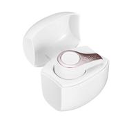 écouteurs intra-auriculaires stéréo sans fil Bluetooth 5.0 simples avec boitier de charge portable, blanc