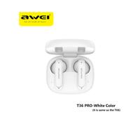 Écouteurs intra-auriculaires stéréo sans fil Bluetooth 5.3 T66 (blancs) avec double microphone HD et