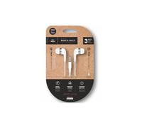 Écouteurs intra-auriculaires - TECH ONE - Soft earTECH TEC1004 - Micro intégré - Jack 3,5 mm filaire - Blanc 1,2 m