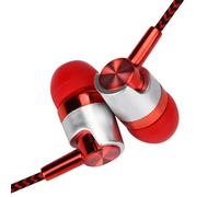 Écouteurs intra-auriculaires tressés avec fil, contrôle du Volume du son stéréo, pour téléphone portable, accessoires