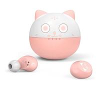 Écouteurs intra-auriculaires TWS - Motif chat rose - Étancher antibruit - Sans fil