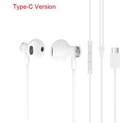 écouteurs intra-auriculaires USB type-c/3.5mm, commande filaire, haut-parleur dynamique en céramique, casque MEMS Mic MI