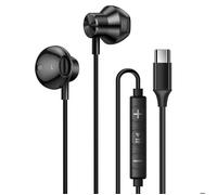 Écouteurs Intra USB-C - LINQ - Noir - Micro Intégré - Commandes Multifonctions - Câble Résistant