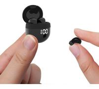 Écouteurs Invisibles Bluetooth 5.3 Noir, Confortables Et Étanches Ipx5, Pour Petites Oreilles, Course À Pied, Sommeil Latéral, Travail, Iphone Android