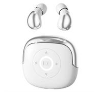 Écouteurs invisibles pour dormir sur le côté, mini petits écouteurs cachés avec télécommande, blocage du bruit, casque de sommeil, défilement vidéo, tourneur de page Bluetooth (blanc)