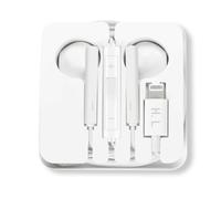 Écouteurs iPhone Lightning Filaires Kit Mains Libres Télécommande Micro Blanc