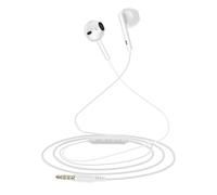 Écouteurs Jack 3,5mm Intra 1,2m Musique et Appels Mains Libres Blanc