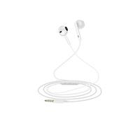 Ecouteurs Jack 3,5mm Intra 1,2m Musique et Appels Mains Libres Blanc