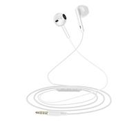 Écouteurs Jack 3,5mm Intra 1,2m Musique et Appels Mains Libres Blanc